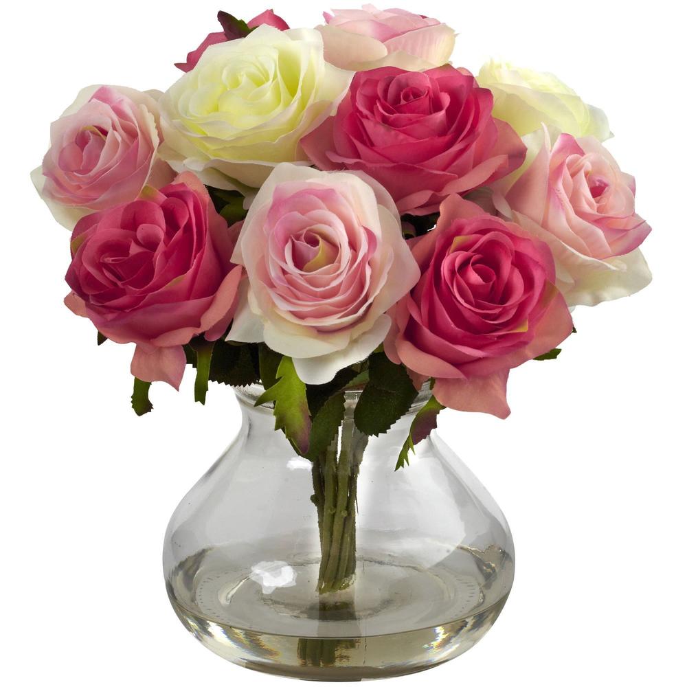 nearly natural artificial rose bouquet